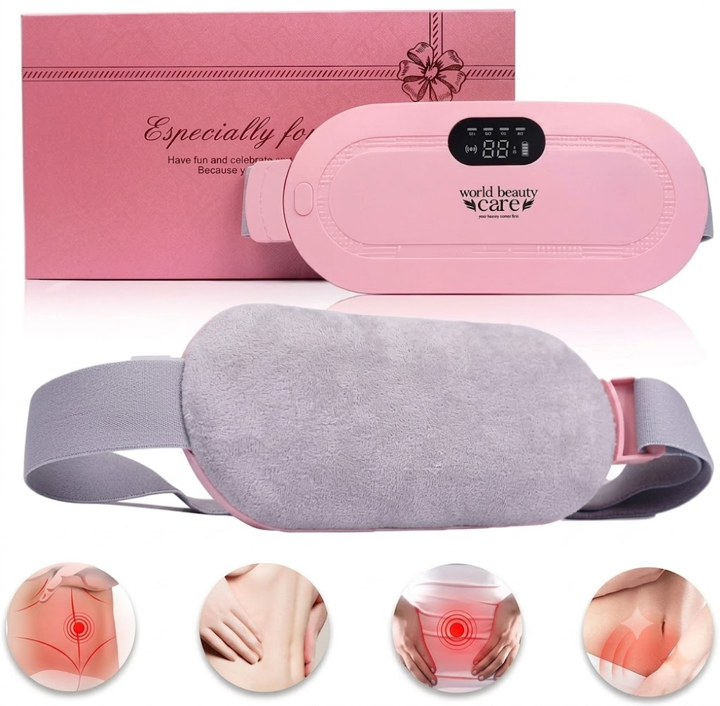 Smart Period Pain Relief Heating Belt with Heat & Vibration Massage | USB Rechargeable